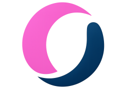 Minimal two-color wordmark logo for Lerín & Canto Services LLC in deep blue and pink